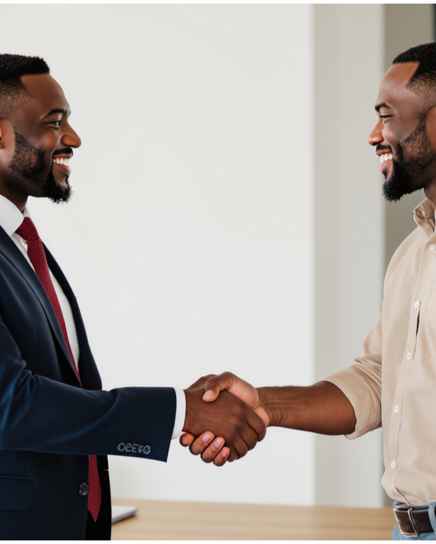 bussiness men shaking hands